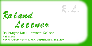 roland lettner business card